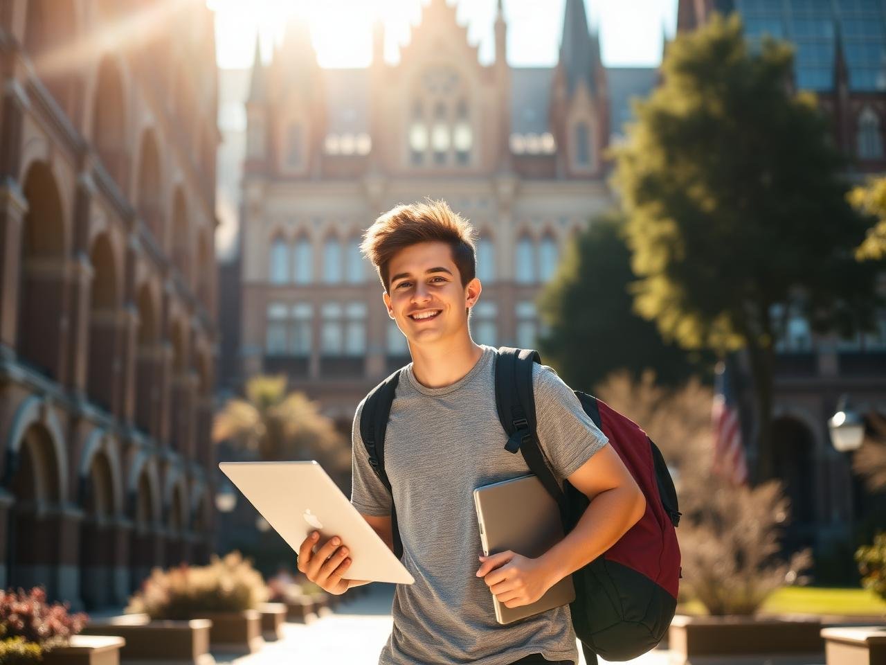 Students on campus